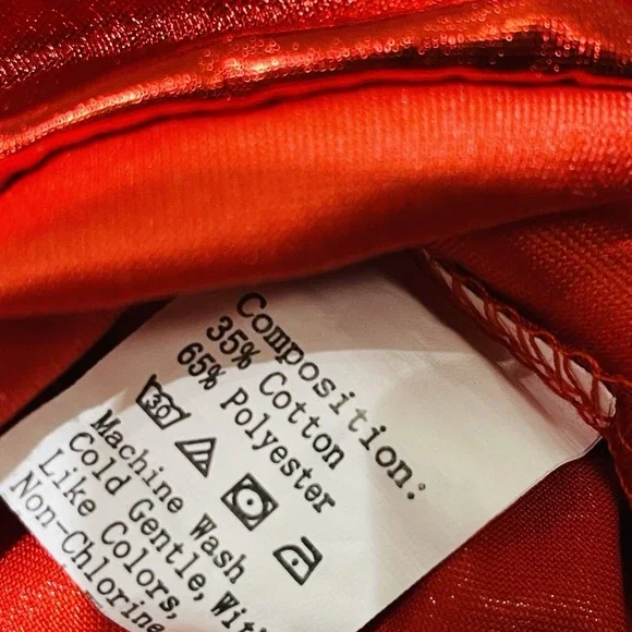 The Rise Of Red Heart Jacket Metallic Red Cropped Costume Euro Size 140/ Us XS/S - Picture 8 of 12